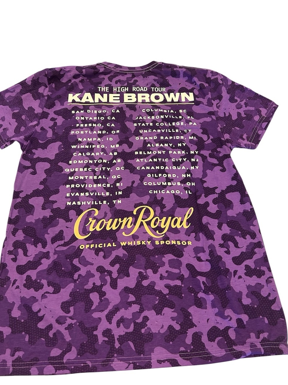 Crown Royal x Kane Brown Purple Camo Tour Tee - Picture 3 of 5